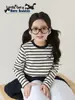Wuli Bu Yi Procesamiento y Personalización Faldas Cortas de Primavera y Otoño para Niñas Camisetas Rayadas Versátiles Pantalones de Pierna Recta Chaquetas con Solapa Modernas