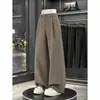 Pantalones Casuales Pequeños de Estilo 'Old Money' con Caída para Hombres y Mujeres Otoño Holgados Estilo Oficina Adelgazantes Rectos Pantalones Casuales Color Caqui