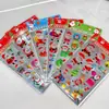 Serie transfronteriza de pegatinas refractantes, pegatinas educativas de dibujos animados creativas hechas a mano, pegatinas para agenda, Halloween Papá Noel