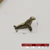 Estatueta de Dinossauro Sólida de Metal Jurássico Escritório Estudo Mesa de Centro Pet de Chá Liga Artesanato Colecionável Presente