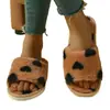 Pantuflas de Hogar de Comercio Exterior Eva para Mujer, Pantuflas Antideslizantes de Moda con Forma de Corazón Grande, Pantuflas Planas Casuales de Punta Abierta para Mujer