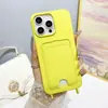 Soporte para Tarjetas de Inyección de Combustible con Agujero Grande Cordón Funda para Teléfono Móvil Adecuado para iPhone 16 Pro Max Tendencia 14 Moda 13 Soporte para Tarjetas 11