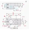 Braçadeira de fixação de poste em L Suporte de sensor Braçadeira de abertura Eixo de luz Peça de trabalho Microajuste RDW11 ALQA MLQM