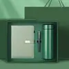 Conjunto de presente personalizado de caneca térmica de alta qualidade para funcionários corporativos para reuniões de escritório de negócios transfronteiriças e anotações