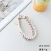 Nueva Cadena para Teléfono Móvil Correa de Bolso con Cadena de Cuero, Cadena Colgante de Perlas, Cadena Doble de Metal para Bolso, Cadena Corta para Bolsos Pequeños Estilo Chanel