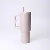 ¡Wow, asa de tercera generación hecha a medida, taza térmica de acero inoxidable de gran capacidad de 40 oz, portátil con pajita, perfecta para usar en el coche
