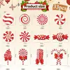 Decorações de Madeira de Natal Enfeites Vermelhos para Pendurar Pirulito de Bengala Doce de Menta Pingente Festa de Família de Feriado de Ano Novo