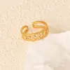Anillo Abierto de Zirconia Chapado en Oro Moda Transfronteriza Aceite de Color que se Cae Diseño Creativo Joyería de Lujo Ligero Versátil para el Día a Día