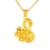 Novo Pingente de Cisne Dourado Imitação Vietnamita para Mulheres, Pingente de Cobre Banhado a Ouro 24K da Moda, Acessórios Transfronteiriços Venda por Atacado