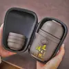Conjunto de Chá Presente Conjunto de Chá Portátil para Viagem Zisha Vidro Copo Rápido Copo de Justiça Uma Panela Seis Copos Separação de Água e Chá Conjunto Completo