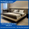 Cama de couro minimalista italiana Baxter, cama de casal minimalista moderna, cama queen size premium luxuosa, cama suspensa leve e luxuosa