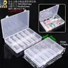 Caja de plástico transparente para accesorios de somier, caja de almacenamiento para piezas de baterías, caja de clasificación de herramientas