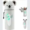 Estuche de Silicona de Panda Transfronterizo, Caja de Papelería de Lápices de Stitch, Portalápices de Dibujos Animados Retráctil, Regalo Juguete para Estudiante, Personalizable