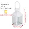 Lámpara de Viento de Piso Retro Minimalista Estilo Europeo, Portátil de Hierro Forjado Creativo Portavelas, Pieza Decorativa, Accesorio de Boda, Linterna