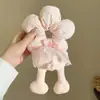 Mickey Flor Ola Pelo del Trasero Círculo Bucle Intestinal Grande Cabeza de Bola de Felpa Linda Princesa en apuros Cuerda para Atar el Cabello Accesorios para el Cabello para Mujeres