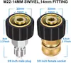 Mangueira de Saída para Máquina de Limpeza M22-14 Desconexão Rápida 1/4 Macho Latão 3/8 União Mangueira de Fio de Aço Fio de Extensão