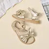 Nuevas Sandalias de Moda para Niños Niñas Zapatos Planos Casuales Transpirables Zapatos de Exterior Zapatos de Playa Sandalias de Princesa con Lazo