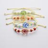 Pulsera de encaje de estrella y flor al por mayor estilo simple regalo para estudiante pulsera de cuentas de flor de vidrio flor seca