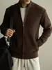 Serie Casual Urbana Suéter Cardigan Chaqueta de Punto Texturizado Calibre 14 Hombres Otoño/Invierno 2026 Cremallera Manga Larga