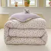 Tela arrugada estampada de algodón lavado modelo A nuevo, colcha rellena de algodón, colcha de una pieza para primavera y otoño, colcha de invierno suave y agradable para la piel