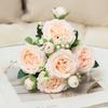 Peônia de Primavera Flor Artificial Peônia Rosa Móveis para Casa Buquê de Casamento Guia de Estrada Decoração de Mesa Buquê
