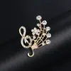Moda Europea y Americana Broche de Lujo de Alta Gama Corsage Creativo de Nota Pin para Ropa Accesorios para Ropa Símbolos Musicales Femeninos
