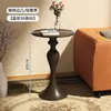 Estante pequeño de lujo retro negro para dormitorio, sustituto de mesa auxiliar para sala de estar, mesa de noche de hierro forjado, estilo americano
