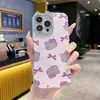 Funda Rosa Girly de Gama Alta de Gato Kt Adecuada para Teléfono Móvil Apple 16Promax Iphone15 Gato con Orejas de Diamante Flash 14 Linda 13
