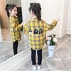 Camisas para Niñas 2025 Nueva Ropa de Primavera y Otoño Estilo Infantil Camisas a Cuadros Algodón Puro Primavera Estilo Coreano Tops de Largo Medio