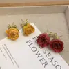 Pendientes de Flor de Diseño Original para Mujer Estilo Francés Dulce Flor Seca Pendientes Mori Super Hada Lazo Flor Pendientes Elegantes