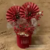 Cubo de Frutas de Prosperidad para Año Nuevo, Cubo de Flores para Abrazar en Nochevieja, Adorno Terminado para Mueble de TV de Sala de Estar, Decoración para Inauguración de Casa