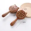 Pente com Almofada de Ar para Massagem nos Meridianos da Cabeça, Sandália de Sândalo Dragão e Fênix, Várias Especificações, Pente Oval com Airbag Fofo, Pente com Airbag de Madeira Maciça para Cabeleireiro