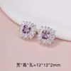Cuentas Espaciadoras de Color Cobre Chapado en Plata Grueso, Conservación del Color, Incrustadas con Diamantes, Trébol de Cuatro Hojas, Copo de Nieve, para Pulseras y Collares DIY, Joyería Hecha a Mano, Venta al por Mayor