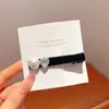 Clip Lateral Elegante de Lujo Negro con Pedrería Perla para Flequillo Cabello Suelto Pinza para el Cabello Pinza para el Cabello Femenina Adorno para el Cabello de Otoño e Invierno