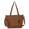Bolso de lona de gran capacidad para mujer, nuevo modelo 2026, bolso cruzado simple y versátil, bolso de hombro casual para la escuela y el trabajo, bolso tote