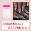 Europeo y Americano Transfronterizo Rosa Dulce Parche Manicura Flores Rojas Blanco Francés Usar Uñas Postizas Uña Acabada