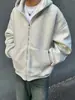 Moletom com Estampa Estilo Escolar Americano para Homens na Primavera e Outono Nova Jaqueta Masculina Versátil de Nicho Moletom Cardigan para Homens