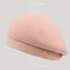Boina mujer otoño e invierno Nueva color puro lana tejida sombrero Beilei Red social cara pequeña estilo japonés cálido sombrero de pintor moda