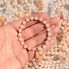 Seda Dorada Natural de Xinjiang Jade Esmeralda de Tianshan Círculo Único Bambú Durazno Pulsera de Regalo de Alta Calidad Accesorios de Nicho para Niña