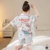 Seda de Hielo 2025 Pijama Nuevo para Niñas Verano Corto Delgado Niñas Niños Grandes Kuromi Ropa para el Hogar Estilo Fresco de Verano