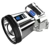 Linterna frontal popular multifuncional de luz potente, luz de trabajo exterior recargable montada en la cabeza, lámpara minera con reflector grande y pantalla de potencia, luz para pesca