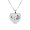 Collar Clásico de Acero Inoxidable con Forma de Corazón Se Puede Abrir Colgante de Amor Botella de Perfume Collar Conmemorativo para Mascotas Joyería Romántica