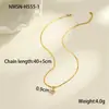 Collar con Colgante de Circonita Multicolor de Lujo Ligero Transfronterizo Cadena para Clavícula de Acero Inoxidable Minimalista de Nicho Accesorio para el Cuello Chapado en Oro de 18 Quilates