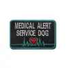 Parche Bordado de Perro de Servicio K9 con Gancho y Anillo Alerta Médica Correa para Perro Mascota Velcro Insignia de Perro Guía Punto