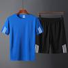 Running Fitness Roupas de secagem rápida Tamanho Grande Terno Esportivo Verão Masculino Novo Shorts Camiseta de manga curta Casual Conjunto de duas peças Fino