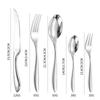 Cross-border Amazon aço inoxidável 304 faca de mesa espessa de alta qualidade, garfo e colher 5 peças terno ocidental faca de bife de mesa e garfo