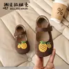Sapatos de Couro Veludo Mongol para Crianças, Novos Modelos Primavera e Outono para Meninas, Sapatos Individuais Fashion de Desenho Animado Princesa, Estudante Macio Respirável de Solado Macio