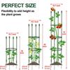 Suporte para flores de rosas Suporte para tomates Pilha para plantas Gaiola para tomates Suporte para trepadeiras Suporte para flores Saco para varas de escalada Tubo de aço plástico