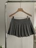 Falda de Lana Plisada Estilo A Omalai Engrosada para Mujer Otoño e Invierno 2025 Estilo Coreano Versátil Anti-Exposición Color Sólido Falda Corta 4948