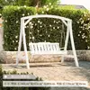 Columpio de Madera Resistente a la Corrosión de Moda para Patios Exteriores en Jardines Pequeños, Columpio Infantil de Madera Maciza para Balcones Interiores en Apartamentos Pequeños, Columpio Individual para Ocio en Casa